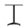 Flash Furniture Mellie 23.5'' Black Square Metal Indoor-Outdoor Table with Base TLH-053-1-BK-GG